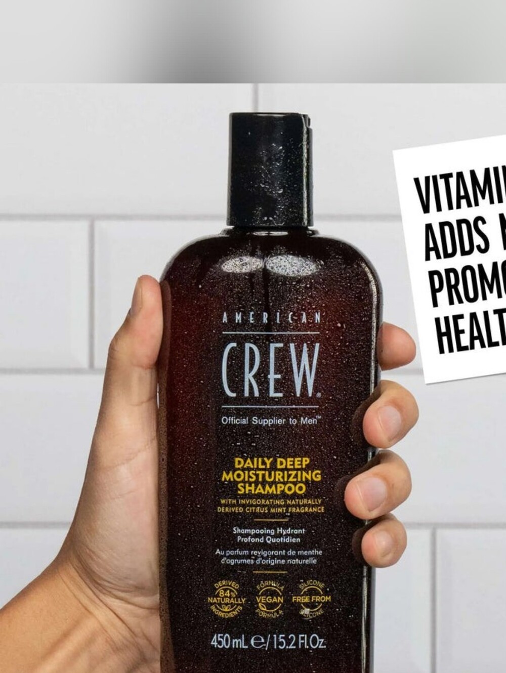 THREE AMERICAN CREW DAILY DEEP MOISTURIZING SHAMPOO FOR MEN 33.8FL OZ EACH - Picture 5 of 9
